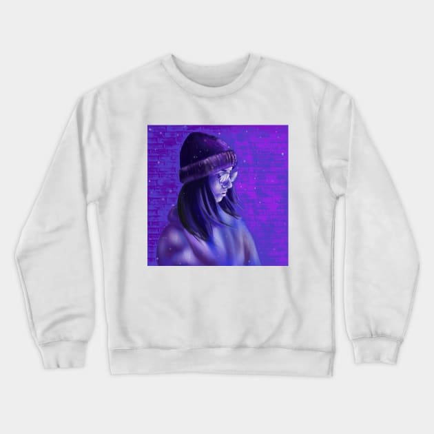 The girl in neon color. Crewneck Sweatshirt by karil01